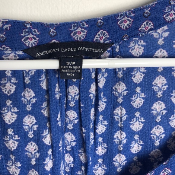 American Eagle Peplum Peasant Top Boho - Picture 5 of 7